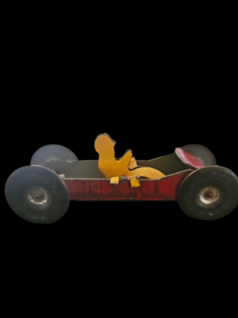Antique German Tin Litho Race Car Penny Toy Vintage 1920s Open Cockpit Racer